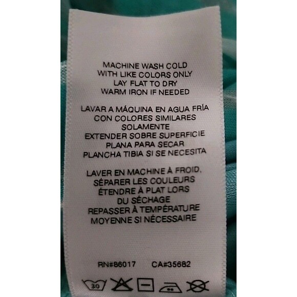 2b bebe Sundress XL Maxi Auqua Sleeveless Lined Stripes  Turquoise - Picture 6 of 9